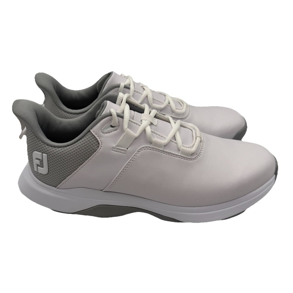 FootJoy ProLite Golf Shoes Womens Sz 9.5 M White/Grey Spikeless Sneakers 98205
